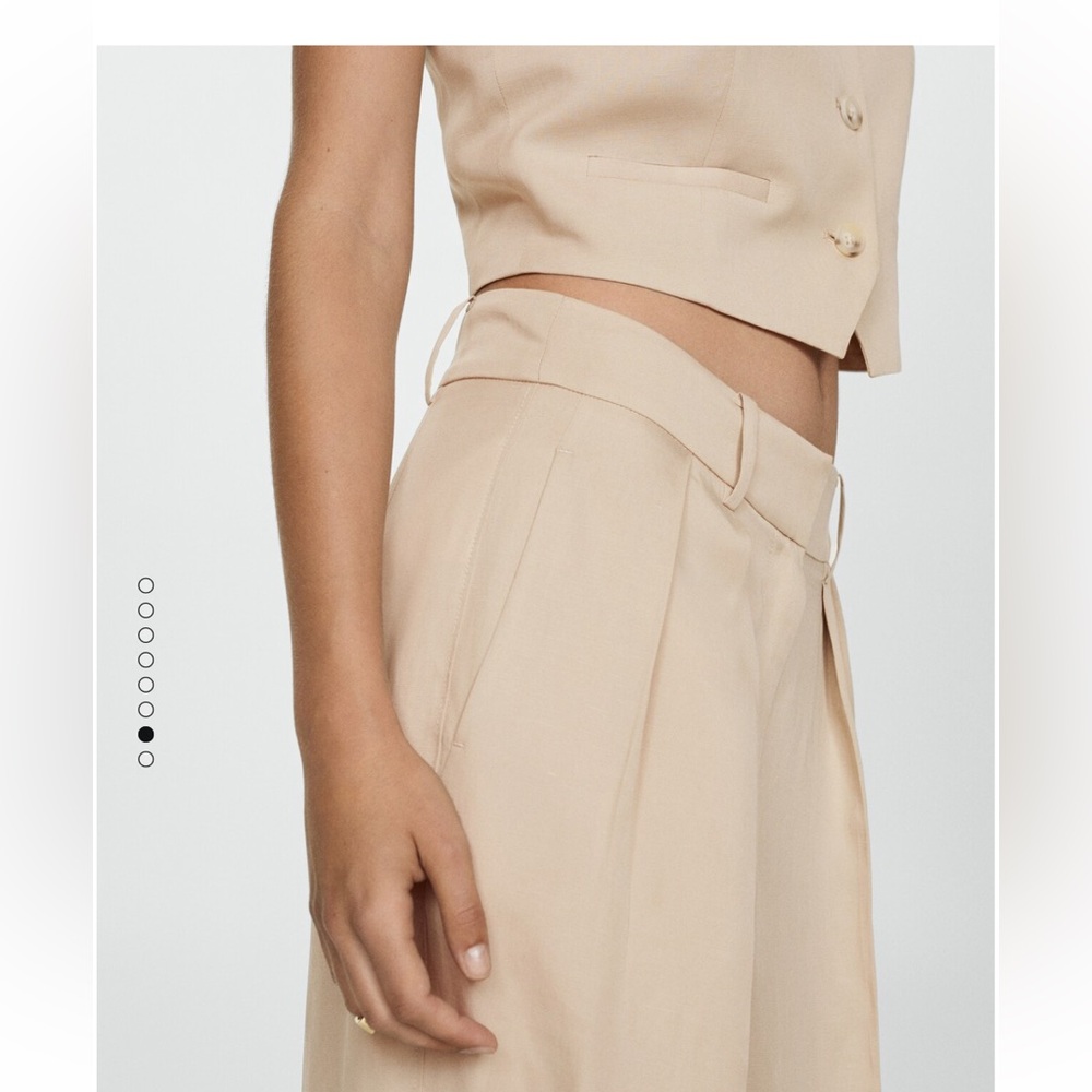NWT - Mango  Lyocell Wide-Leg Pants - Picture 4 of 8